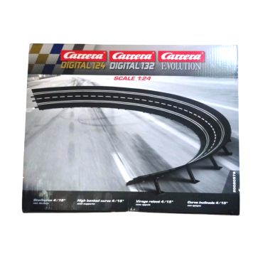 EXTENSÃO DE PISTA CURVA INCLINADA SUSPENSA 4/15 GRAUS 12 PEÇAS PARA AUTORAMA CARRERA DIGITAL 1/24 E 1/32 E EVOLUTION 20020579